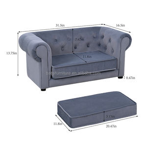 Lujo hecho a mano mascota Perrera de felpa cuatro estaciones universal mascota cama de madera perro sofá cama interior muebles para mascotas al por mayor cama para perro - Product Image 2