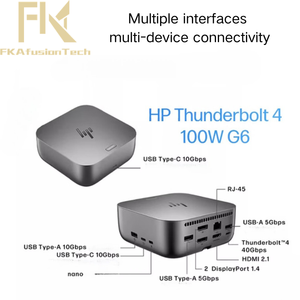 Nueva Estación de Acoplamiento Thunderbolt 4 Ultra 100W G6 con Adaptador de Corriente de 120W, <span class=keywords><strong>Cable</strong></span> HDMI y DP, y <span class=keywords><strong>Cable</strong></span> USB-C para <span class=keywords><strong>HP</strong></span> 9X472UT - Product Image 3