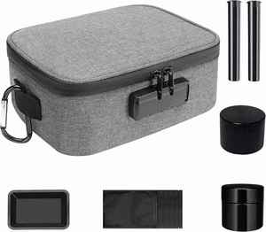 Eco-Friendly Waterproof Fabric Smoke <b>Kit</b> Carbon Lined Smell Stash <b>Bag</b> Secret Odor Proof Storage Box With Lock - Product Image 1