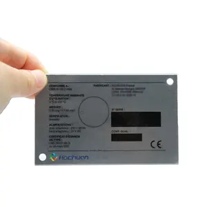 印刷金属表面OEM品牌标志商业设计0.5毫米铝铭牌医疗设备金属标签