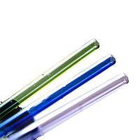 Pailles en verre borosilicate réutilisables, écologiques, certifiées CE, droites et courbées, de qualité alimentaire, pour café, thé, smoothies, cocktails