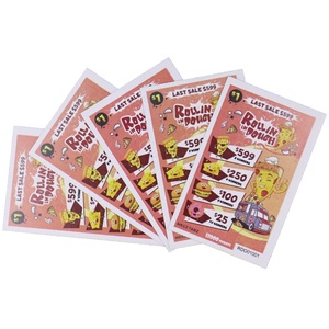 Boletos de Lotería Personalizados Populares con Impresión CMYK en Papel, con Ventana y Pestaña Desgarrable, Tarjeta Rasca y Gana de Alta Calidad - Product Image 3