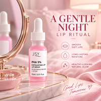 Sérum exfoliant pour les lèvres à 5% de PHA avec gluconolactone et ectoïne, soin des lèvres doux, hydratant et adoucissant, 15 mL