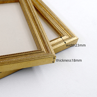 Marco de Fotos Dorado de Estilo Europeo, Diseño Europeo Personalizado, Grabado Hecho a Mano, Marco de Madera Ecológico, MOQ Bajo, Arte de Pared
