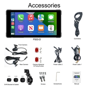 Ultradünnes 5,5-Zoll Wasserdichtes Motorrad CarPlay Navigations- und Android Auto Bildschirm Armaturenbrett Recorder Kabelloser Smartphone <span class=keywords><strong>Monitor</strong></span> - Product Image 6