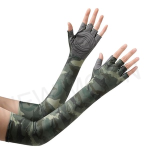 Customized Fishing Sleeves Outdoor Summer <b>Thin</b> Sun protection Cycling Sports Cycling <b>Gloves</b> Ice Silk Non-slip Half Finger - Product Image 3
