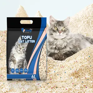 Trung Quốc Nhà cung cấp thực vật phân hủy sinh học vật nuôi tốt nhất sạch clumping mèo xả rác đậu phụ Mèo cát