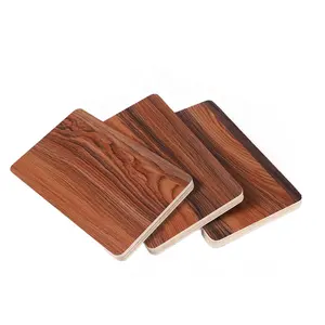 4 * 8Ft 2-18mm laminasi papan lapis coklat Woodgrain melamin menghadapi kayu lapis untuk pabrik pemasok