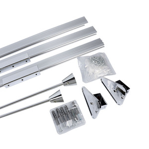 Barre de <span class=keywords><strong>rideau</strong></span> de douche courbée réglable, en aluminium, salle de bain, 3*1m, <span class=keywords><strong>tringle</strong></span> de douche - Product Image 6