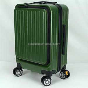 Valise à bagages de cabine Harshell Spinner Wheels de couleur rose approuvée par la compagnie aérienne avec serrure TSA et compartiment avant - Product Image 2