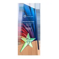 Trophée en cristal écologique personnalisé haut de gamme avec gravure UV – Cadeau d'affaires pour réunion annuelle, employé exceptionnel, départ à la retraite