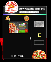 Distributeur automatique de pizzas à écran tactile entièrement automatique personnalisable pour l'école et le métro Vendeur de fast-foods frais pour les espaces de détente