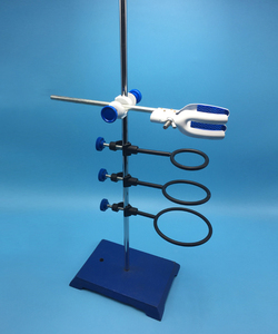 Supporto HSG-076 Gelsonlab 8 "X 5" con morsetto resistente asta-buretta con testa del capo, pinza storta 3 punte e anello storta - Product Image 3