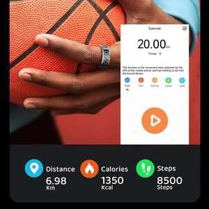 Neuer RS08 Smart Ring 5ATM Wasserdicht Multi-Sport-Modi BT5.1 Herzfrequenz-Gesundheitsmonitor Blutsauerstoff-Schlafmonitor für Android iOS - Product Image 4