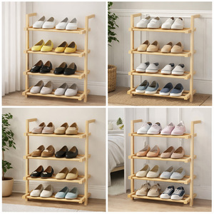 Shoe Rack Multi Layer Bamboo Design Space Saving Simple Japanese Style For Home And Dormitory - Product Image 2