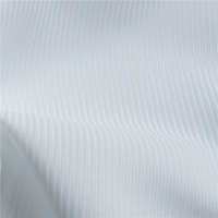 Tissu pour chemise d'affaires en coton longues fibres 100% 80/2, jacquard sergé respirant et léger, traité à l'ammoniaque liquide, facile d'entretien, en stock