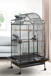 अच्छी बेचने तोता पक्षी पिंजरे उच्च गुणवत्ता बड़ा पालतू जानवर पिंजरे आपूर्ति कारखाने OEM DEM धातु लौह धातु पिंजरे विशेषता पालतू उत्पादों manufa