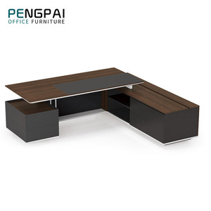 Moderno resistente al calor Gerente <span class=keywords><strong>General</strong></span> Escritorio de oficina MDF en forma de L Muebles de oficina Mesa Ejecutiva para oficina Mesa de oficina - Product Image 2