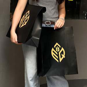 Sac fourre-tout en papier kraft personnalisé à fond carré sans poignée, sacs en papier brun avec votre propre logo - Product Image 1