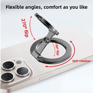 Support magnétique pour téléphone avec filetage 1/4 pour <span class=keywords><strong>trépied</strong></span>, compatible avec <span class=keywords><strong>iPhone</strong></span> 15 14 <span class=keywords><strong>13</strong></span>, support double face en alliage de zinc pour Vlog et diffusion en direct - Product Image 5