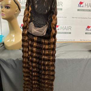 Pelucas con Cierre 5x5 de Cabello Humano Remy Brasileño Ondulado Profundo para Encaje, Alta Densidad, Nudos Pequeños, Color Natural - Product Image 6