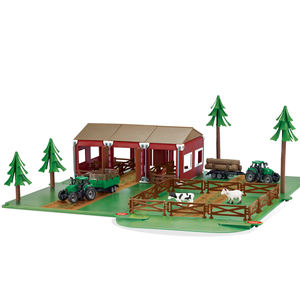 Ensemble de jeu amusant pour enfants, écurie de chevaux, jouets d'<span class=keywords><strong>animaux</strong></span> de <span class=keywords><strong>ferme</strong></span> en plastique, maison <span class=keywords><strong>avec</strong></span> <span class=keywords><strong>tracteur</strong></span> coulissant - Product Image 2