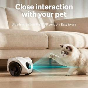 Nouveau robot compagnon intelligent pour animaux de compagnie |   Caméra de surveillance <span class=keywords><strong>mobile</strong></span> pour chiens et chats |   Télécommande, alimentation automatique visuelle et programmée - Product Image 5