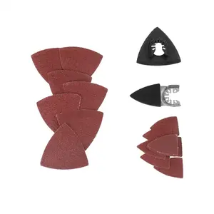 50pcs Triangle Sander Sandpaper Pad Oscillating Saw Sanding Sheet Kit Assorted 40 80 120 180 240 Grits