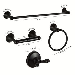 WEKIS Accessoires de bain de luxe modernes Produits Laiton Chrome Mural Alliage Toilette Salle de bain Ensembles d'accessoires pour raccords de bain - Product Image 2