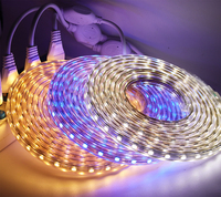 Interruptor de pared RGB superbrillante regulable, 110V, 220V, CA, control remoto táctil, tira de luces LED plana Flexible, luz para interiores y exteriores