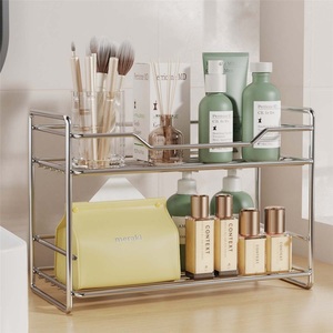 Étagère d'angle moderne en alliage de zinc écologique pour salle de bain d'hôtel, support de rangement pour savon de toilette sans perçage, étagères de salle de bain sur pied - Product Image 2