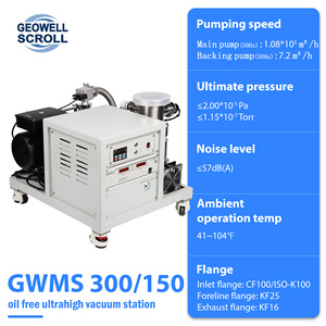 Prix usine – Système de vide refroidi par air à débit de 300 L/s, modèle GWMS300/150 – Station de pompe à vide ultra-sans huile - Product Image 3