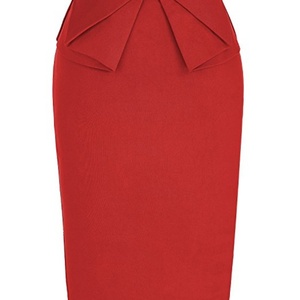 Falda hasta la rodilla XIUYU, falda lápiz Jupes Crayon, oficial, elegante, con lazo, ceñido al cuerpo, volantes personalizados, abrigo Formal, falda Midi para mujer - Product Image 6