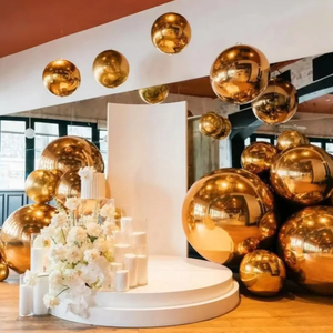 Globo Espejo Gigante Colgante Reflectante y Colorido, Esfera Inflable Personalizada en Forma de Corazón para el Día de San Valentín - Product Image 6