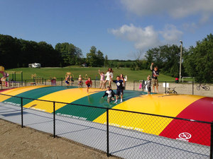 Coussin de saut gonflable imprimé tournesol jaune, plateformes de saut géantes, coussin de saut gonflable pour enfants <span class=keywords><strong>et</strong></span> adultes - Product Image 5