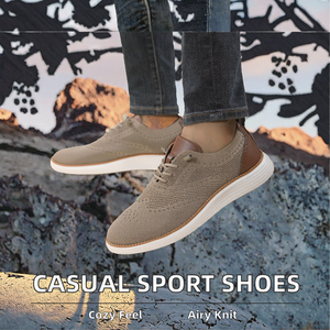 Chaussures décontractées pour hommes en stock, mocassins bateau de qualité avec tricot respirant, chaussures plates confortables pour le printemps, fonction d'augmentation de la taille - Product Image 3
