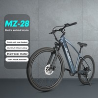 Vélo de Montagne Électrique Transfrontalier Direct Usine 26 Pouces 7 Vitesses Moteur Moyeu Arrière 350W Batterie Lithium 36V Autonomie 45-55km