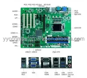 H87DM <b>Motherboard</b> ATX SBC 4th Core I3/i5/i7 LGA1150 Desktop CPU IPC Industrial Mainboard With 10*COM 2*LAN DDR3 LPT 2*VGA PS/2 H - Product Image 2