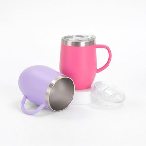 12Oz Double Wall Vacuum Insulated Stainless Steel Luxury Tumbler with Lid Customizable Belly Shape - Product Image 3