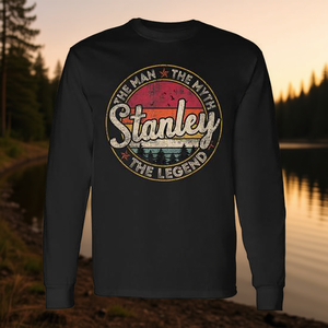 Camiseta de manga larga con nombre personalizado de Stanley The Man The Myth The Legend - Product Image 3