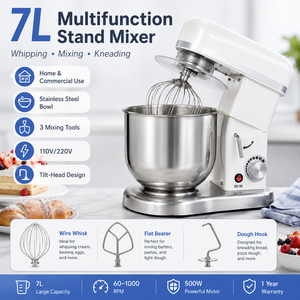 Robot pâtissier multifonction automatique 7L, pour la maison et le commerce, pour la crème, le lait, la mousse et la pâte - Product Image 2