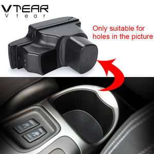 Vtear bracciolo ricarica USB aumenta la scatola di immagazzinaggio a doppio strato contenuto centrale del negozio bracciolo accessori per auto ABS per <span class=keywords><strong>Nissan</strong></span> <span class=keywords><strong>Juke</strong></span> - Product Image 2