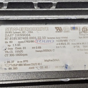 Motorreductor de Ángulo Recto Eurodrive SA67 DRN90S4 100% Nuevo, 1.1KW, Motor de Control Industrial - Product Image 3