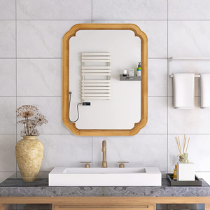 Wood Framed <b>Wall</b> <b>Mounted</b> Mirror Cabinet With Storage <b>Shelves</b> Medicine Mirror For Bathroom Living Room 31.5 x 23.82 Inches - Product Image 5
