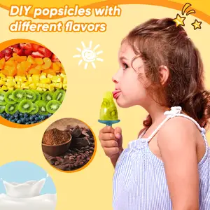 ขายร้อนฤดูร้อน Popsicle แม่พิมพ์โฮมเมดซิลิโคนไอติม Maker ปล่อยง่ายแม่พิมพ์ไอศกรีมนํามาใช้ใหม่ DIY Pop แม่พิมพ์