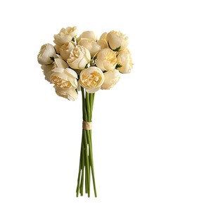 <b>Artificial</b> Flower <b>Bouquet</b> 27 Tea Roses Peonies Silk High Simulation Wedding Home Decor Romantic Dreamy - Product Image 5