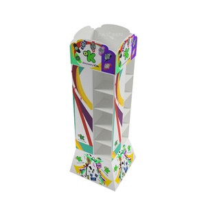 ชั้นวางสินค้ากระดาษแข็งสำหรับซุปเปอร์มาร์เก็ต ชั้นวางโฆษณาแบบตั้งพื้นสำหรับจุดขายปลีก ชั้นวางสินค้าลูกฟูกสำหรับร้านค้าปลีก - Product Image 3