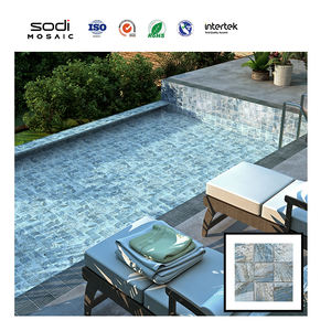 Venta al por mayor nuevos mosaicos de porcelana esmaltada azul yegua al aire libre para baño piscina azulejo de cerámica mate - Product Image 2