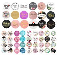 Autocollants ronds dorés imperméables en vinyle, personnalisés avec logo, en papier kraft, pour remerciement, en gros, différentes tailles d'impression