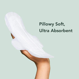 OEM舒适柔软女士卫生巾天然棉布带翼透气超薄夜间使用 - Product Image 5